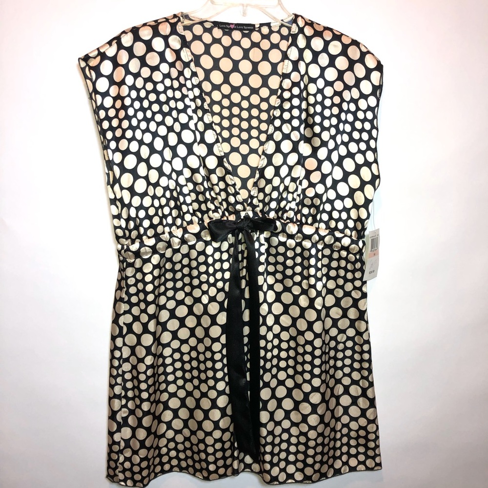 Love Squared Satin Empire Tie Waist Blouse Sz 14